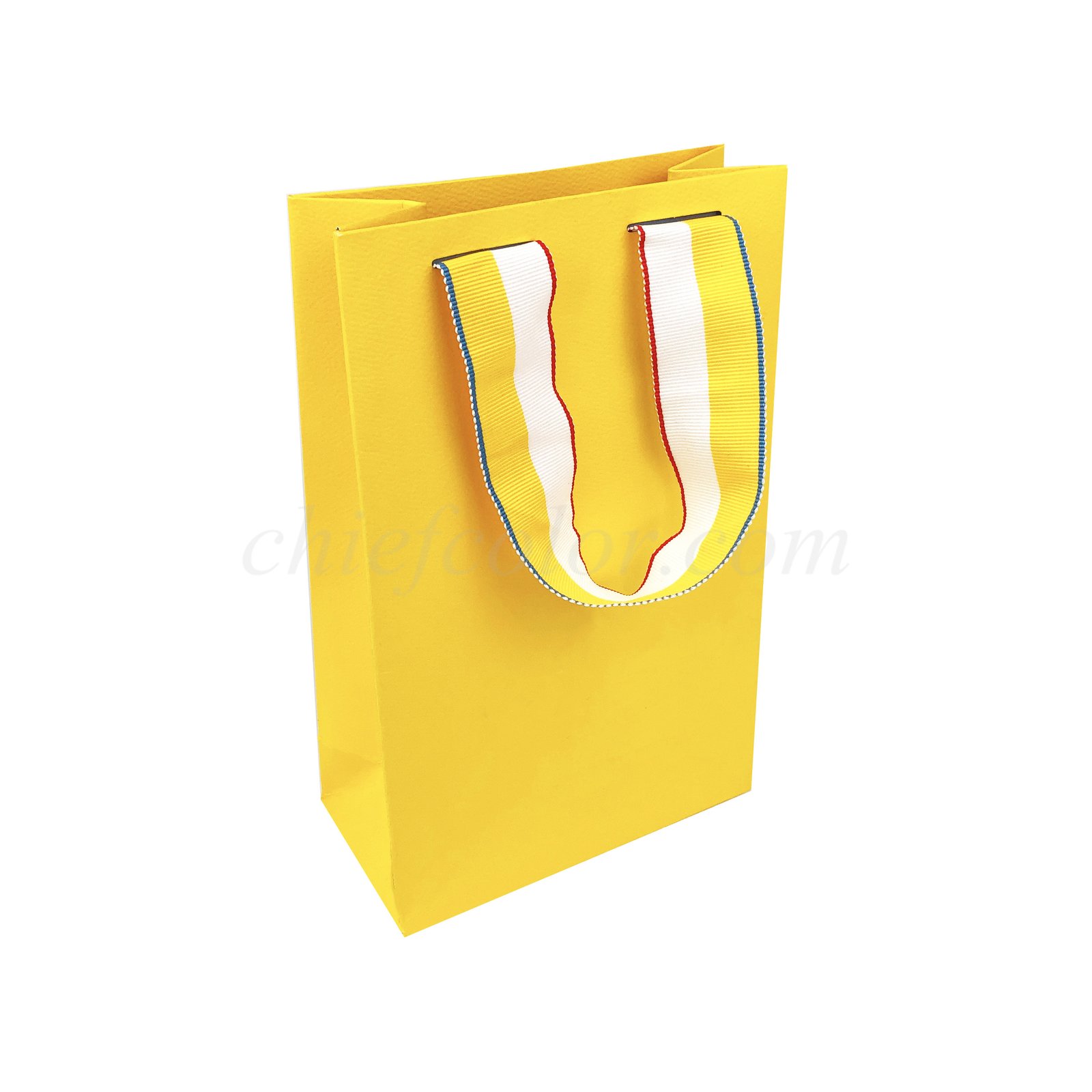 Yellow Printed Paper Jewelry Gifts Shopping Bag