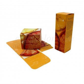 Orange Folding Carton With Tuck Ends For Cosmetics And Healthcare Packaging