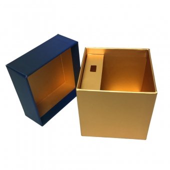 Lift Off Lid Rigid Paper Box Blue Gift Box