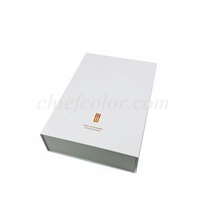 Printed Foldable Rigid Gift Boxes With Ribbons